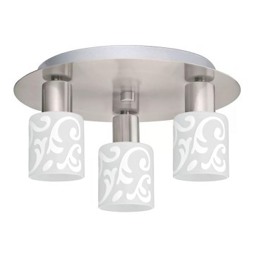 Eglo - LED Plafondlamp MY CHOICE 3xE14/4W/230V mat chroom/wit
