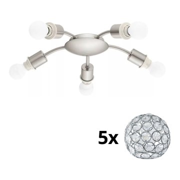 Eglo - LED Plafondlamp MY CHOICE 5xE14/4W/230V  mat chroom