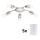 Eglo - LED Plafondlamp MY CHOICE 5xE14/4W/230V  mat chroom/wit