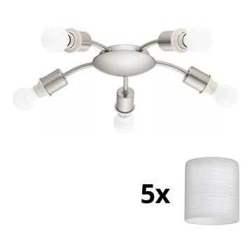 Eglo - LED Plafondlamp MY CHOICE 5xE14/4W/230V  mat chroom/wit