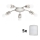 Eglo - LED Plafondlamp MY CHOICE 5xE14/4W/230V  mat chroom/wit