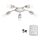 Eglo - LED Plafondlamp MY CHOICE 5xE14/4W/230V  mat chroom/wit