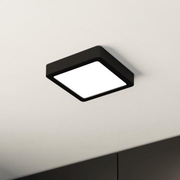 Eglo - LED plafondlamp voor badkamer LED/11W/230V IP44 zwart 16x16 cm