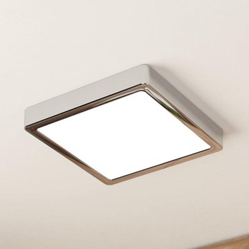 Eglo - LED plafondlamp voor badkamer LED/17W/230V IP44 glanzend chroom 21x21 cm