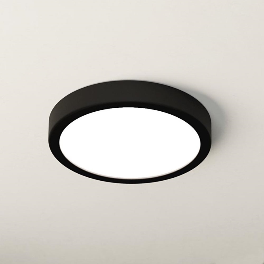 Eglo - LED plafondlamp voor badkamer LED/17W/230V zwart IP44 Ø 21 cm