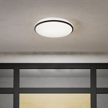Eglo - LED-plafondlamp voor de badkamer LED/18W/230V 3000/4000/6500K IP54 zwart