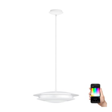 Eglo - LED RGB Dimbare hanglamp aan kabel MONEVA-C LED/18W/230V