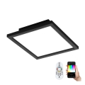Eglo - LED RGB dimbare plafondlamp SALOBRENA-C LED/16W/230V 30x30 cm + afstandsbediening