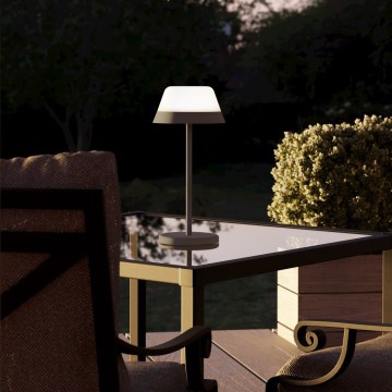 Eglo - LED RGBW Dimbaar aanraken buitenshuis lamp 2in1 LED/1,5W/5V 2600 mAh IP54 grijs