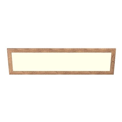 Eglo - LED RGBW Dimbaar Bevestigd/inbouw panel SALOBRENA-C WOOD LED/34W/230V 2700-6500K 34x124 cm bruin + afstandsbediening