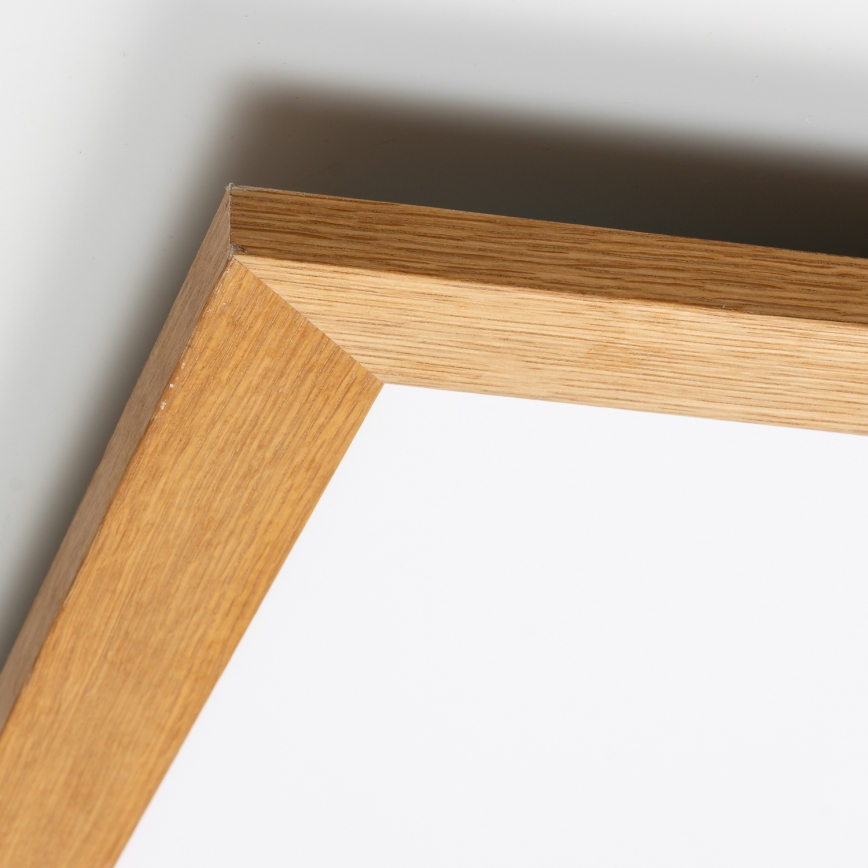 Eglo - LED RGBW Dimbaar bevestigd lichtpaneel SALOBRENA-C WOOD LED/30,5W/230V 2700-6500K 64x64 cm bruin + afstandsbediening