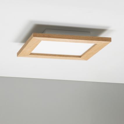 Eglo - LED RGBW dimbaar opbouwpaneel SALOBRENA-C WOOD LED/16W/230V 2700-6500K 34x34 cm bruin + afstandsbediening