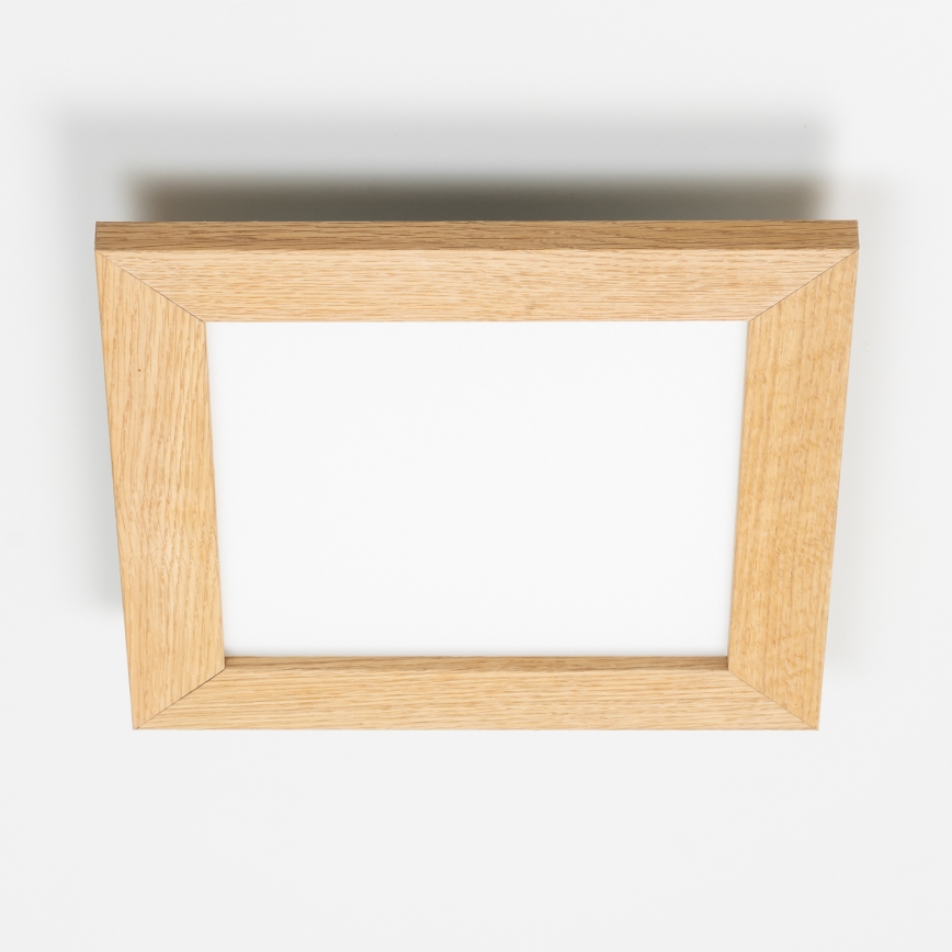 Eglo - LED RGBW dimbaar opbouwpaneel SALOBRENA-C WOOD LED/16W/230V 2700-6500K 34x34 cm bruin + afstandsbediening