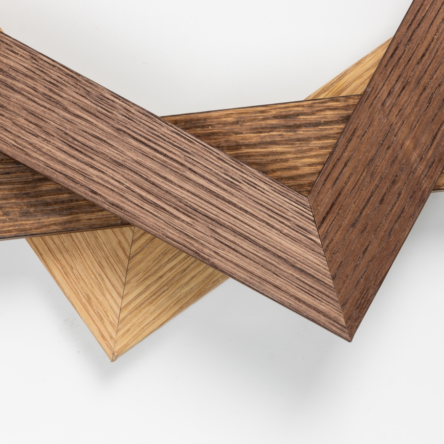 Eglo - LED RGBW dimbaar opbouwpaneel SALOBRENA-C WOOD LED/16W/230V 2700-6500K 34x34 cm bruin + afstandsbediening