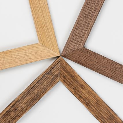 Eglo - LED RGBW dimbaar opbouwpaneel SALOBRENA-C WOOD LED/16W/230V 2700-6500K 34x34 cm donkerbruin + afstandsbediening