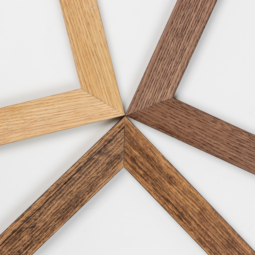 Eglo - LED RGBW dimbaar opbouwpaneel SALOBRENA-C WOOD LED/16W/230V 2700-6500K 34x34 cm donkerbruin + afstandsbediening