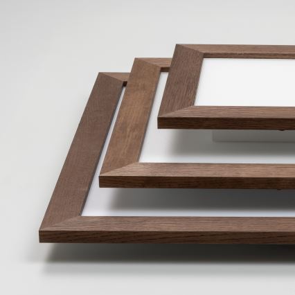 Eglo - LED RGBW dimbaar opbouwpaneel SALOBRENA-C WOOD LED/16W/230V 2700-6500K 34x34 cm donkerbruin + afstandsbediening