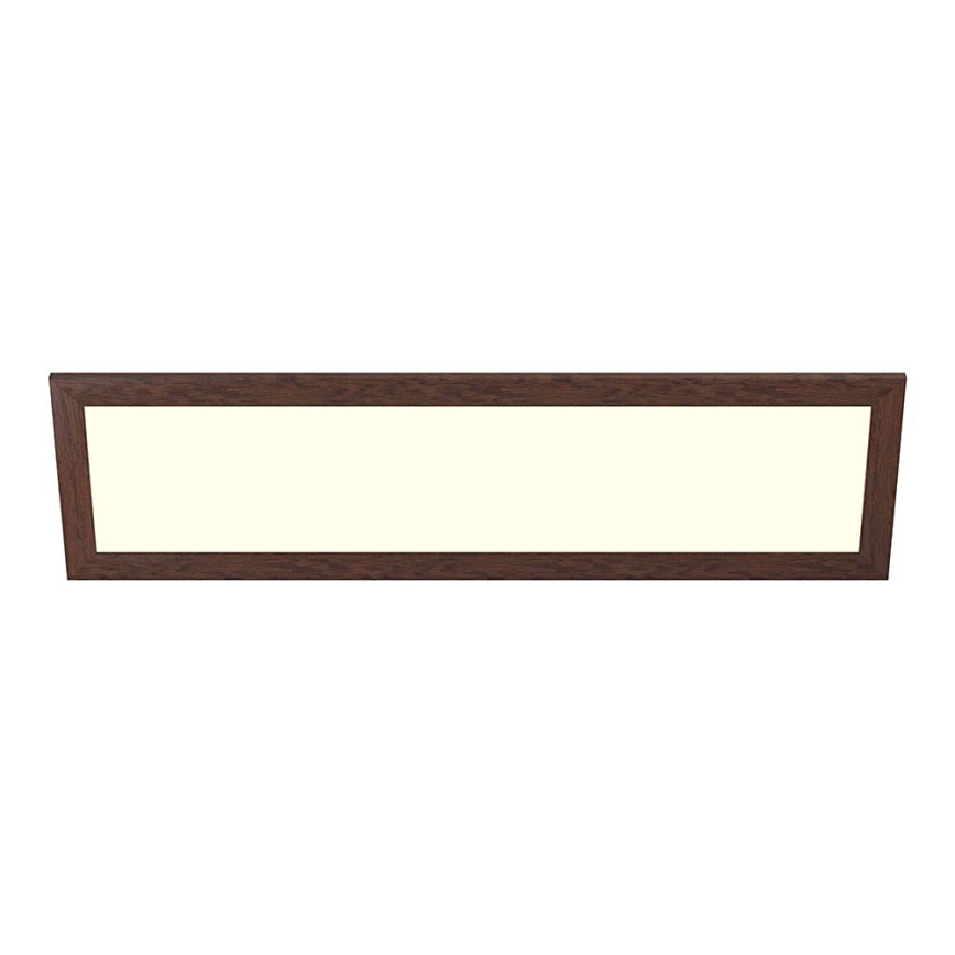 Eglo - LED RGBW dimbaar opbouwpaneel SALOBRENA-C WOOD LED/34W/230V 2700-6500K 34x124 cm donkerbruin + afstandsbediening