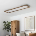 Eglo - LED RGBW dimbaar paneel SALOBRENA-C WOOD LED/31W/230V 2700-6500K 34x124 cm bruin + afstandsbediening