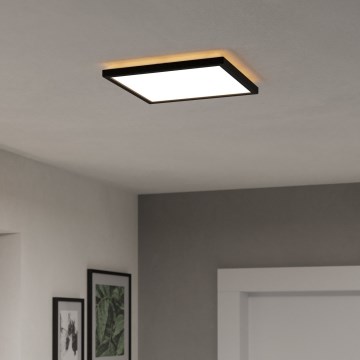 Eglo - LED RGBW Dimbare badkamer plafondlamp LED/13,4W/230V 2700-6500K 29x29 cm IP44 zwart