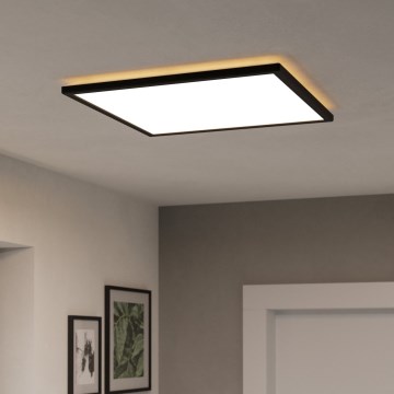 Eglo - LED RGBW Dimbare badkamer plafondlamp LED/17W/230V 2700-6500K 50x50cm IP44 zwart ZigBee