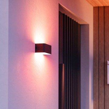 Eglo - LED RGBW dimbare buitenwandlamp LED/10W/230V 2700-6500K IP55 zwart