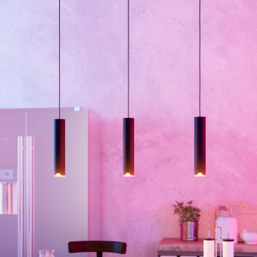 Eglo - LED RGBW Dimbare hanglamp aan een koord 3xLED/3,7W/230V 2700-6500K zwart