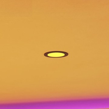 Eglo - LED RGBW dimbare inbouwspot voor badkamer LED/5W/230V 2700-6500K Ø 12 cm IP44 zwart