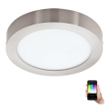 Eglo - LED RGBW dimbare plafondlamp FUEVA-C LED/15,6W/230V Bluetooth Ø 22,5 cm