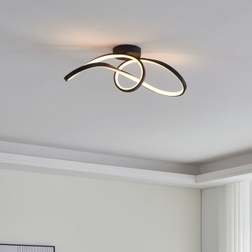 Eglo - LED RGBW Dimbare plafondlamp LED/22W/230V 2700-6500K zwart