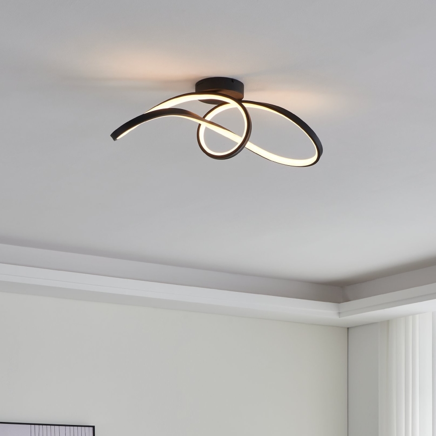 Eglo - LED RGBW Dimbare plafondlamp LED/22W/230V 2700-6500K zwart