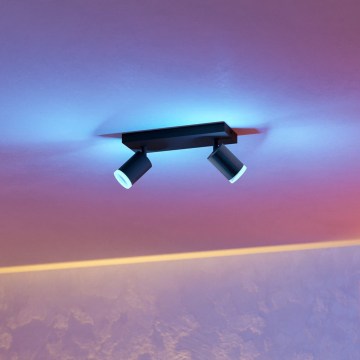 Eglo - LED RGBW dimbare spot 2xLED/3,7W/230V 2700-6500K zwart