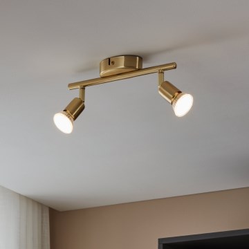 Eglo - LED Spot 2xGU10/2,8W/230V 3000K goud