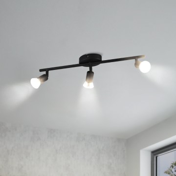 Eglo - LED Spot 3xGU10/2,8W/230V 3000K zwart