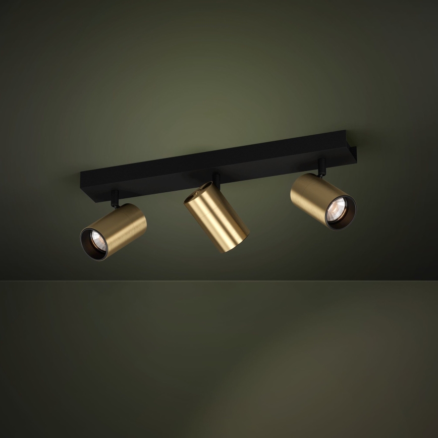 Eglo - LED spot 3xGU10/4,5W/230V 3000K zwart/goud