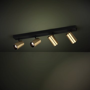 Eglo - LED spot 4xGU10/4,5W/230V 3000K zwart/goud