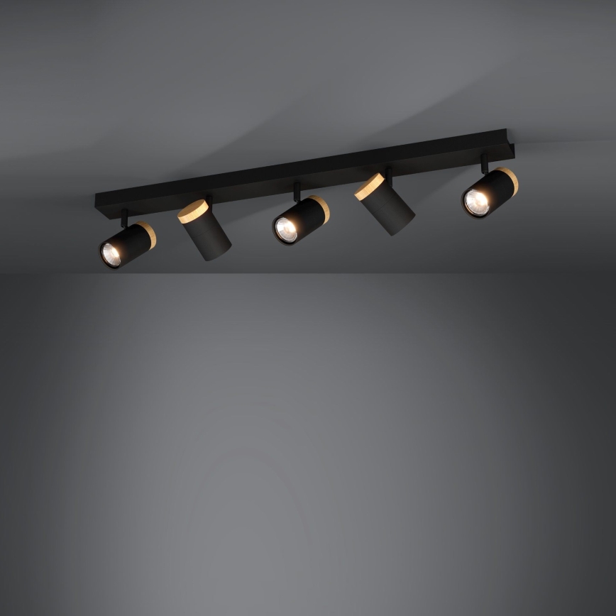 Eglo - LED spot 5xGU10/4,5W/230V 3000K zwart/bruin