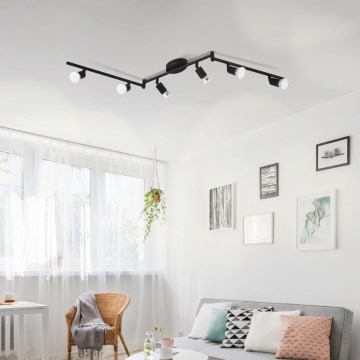 Eglo - LED Spot 6xGU10/2,8W/230V 3000K zwart