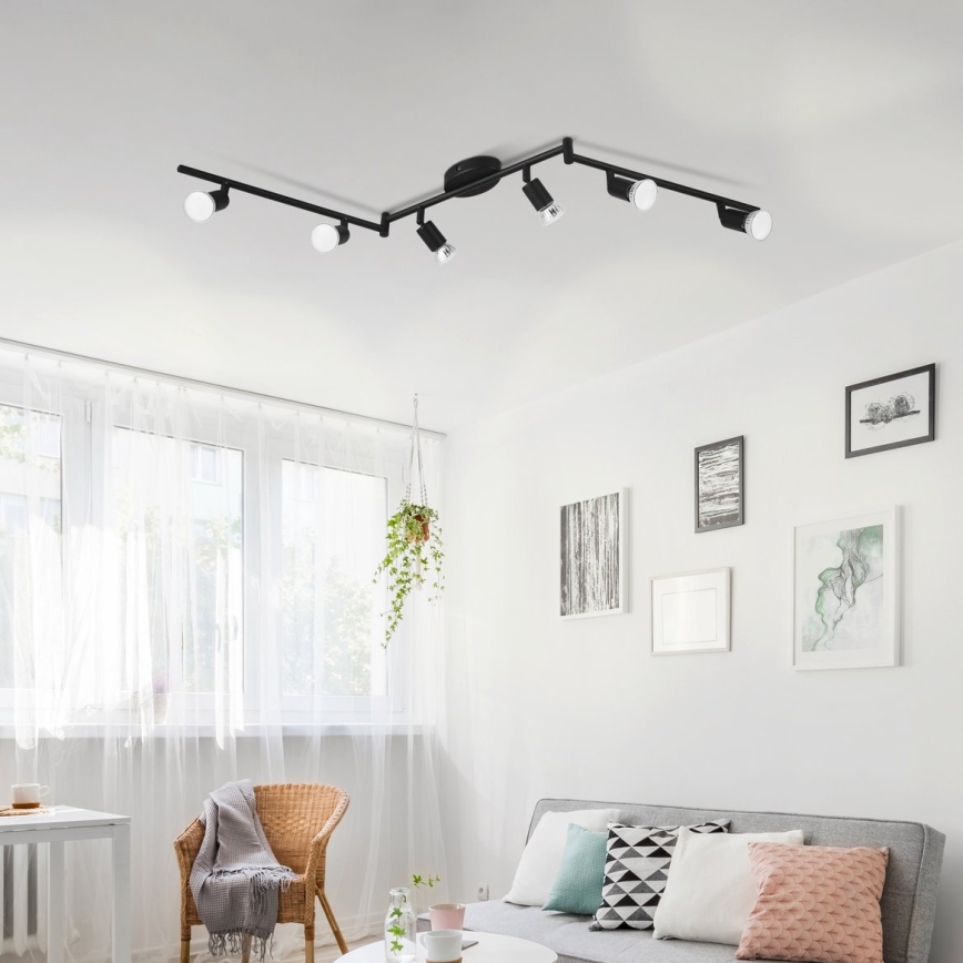 Eglo - LED Spot 6xGU10/2,8W/230V 3000K zwart