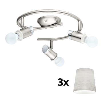 Eglo - LED spot MY CHOICE 3xE14/4W/230V  mat chroom/crème