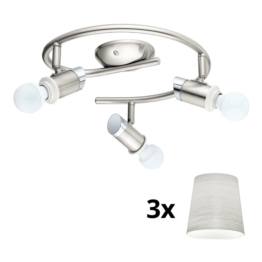 Eglo - LED spot MY CHOICE 3xE14/4W/230V  mat chroom/crème