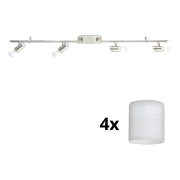 Eglo - LED spot MY CHOICE 4xE14/4W/230V  mat chroom/wit