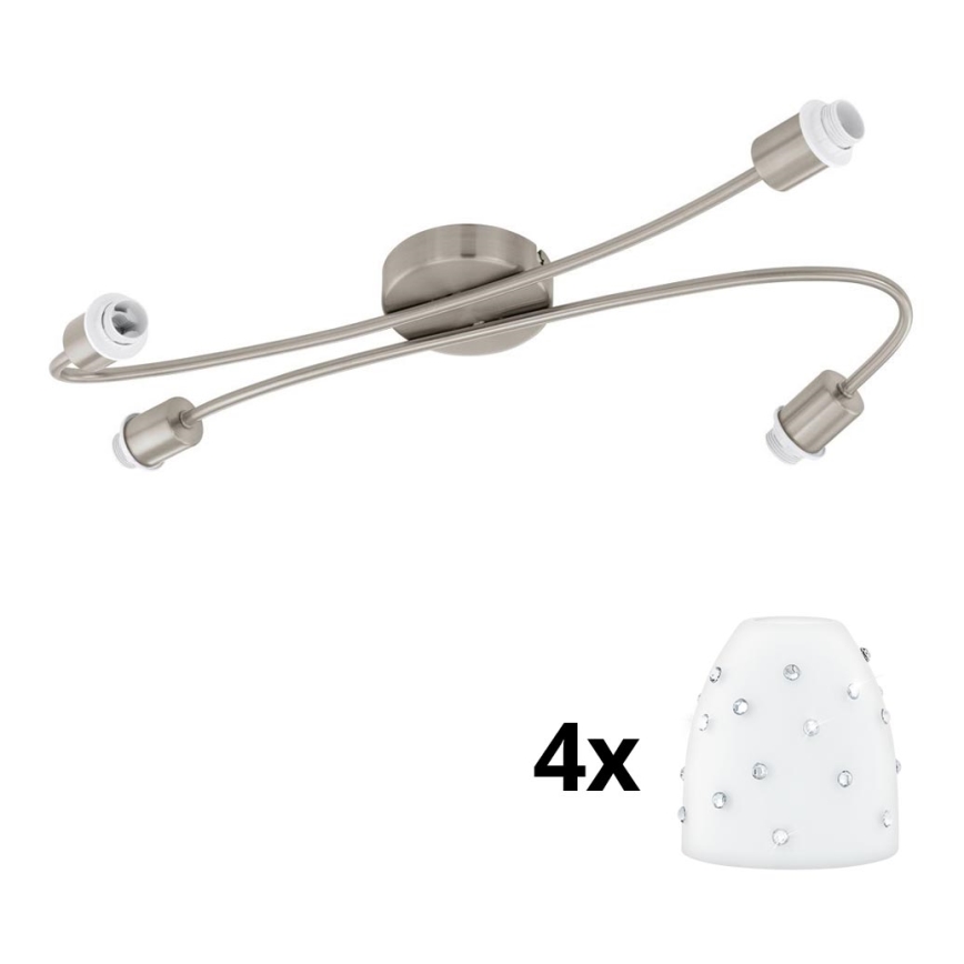 Eglo - LED spot MY CHOICE 4xE14/4W/230V mat chroom/wit