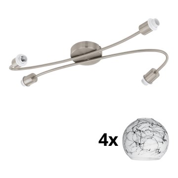 Eglo - LED spot MY CHOICE 4xE14/4W/230V mat chroom/wit/zwart