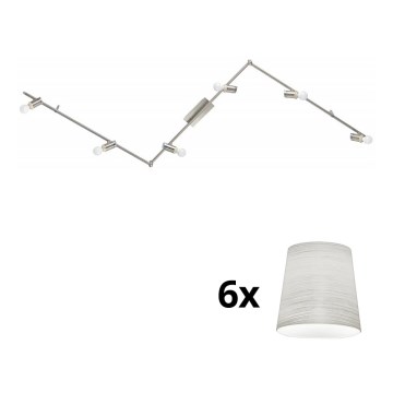Eglo - LED spot MY CHOICE 6xE14/4W/230V mat chroom/crème