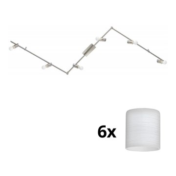 Eglo - LED spot MY CHOICE 6xE14/4W/230V mat chroom/wit