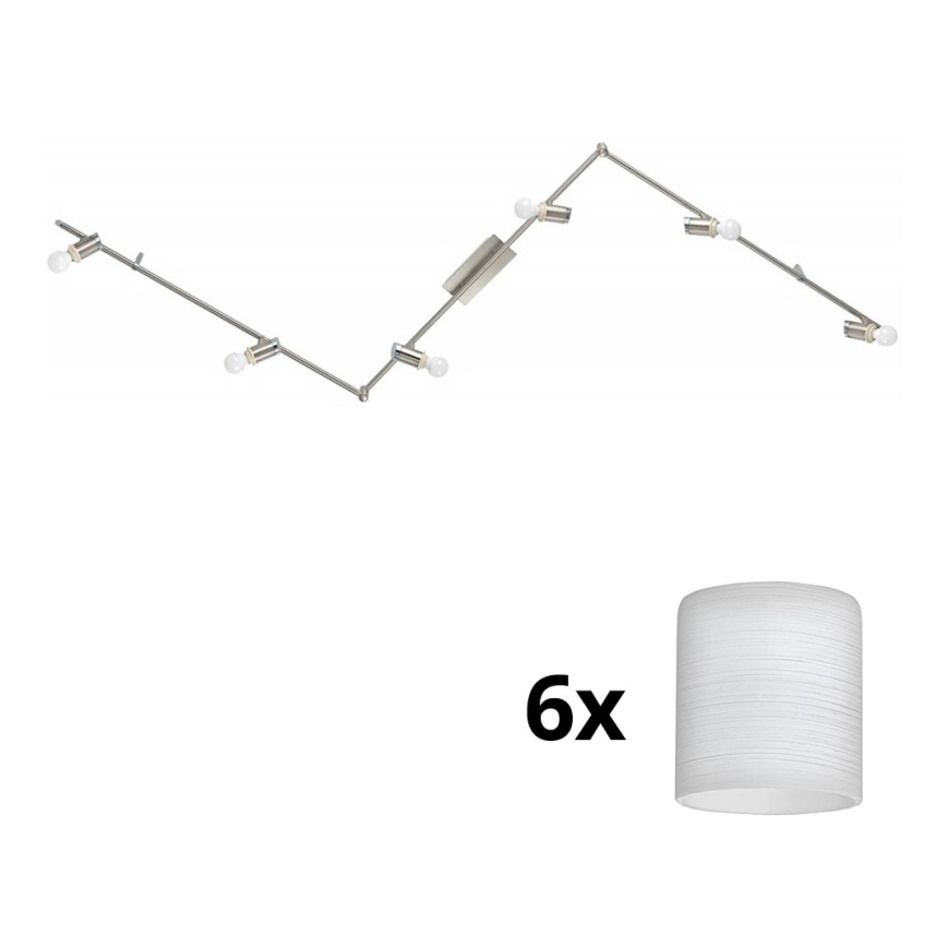 Eglo - LED spot MY CHOICE 6xE14/4W/230V mat chroom/wit
