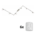 Eglo - LED spot MY CHOICE 6xE14/4W/230V mat chroom/wit