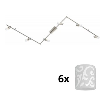Eglo - LED spot MY CHOICE 6xE14/4W/230V mat chroom/wit