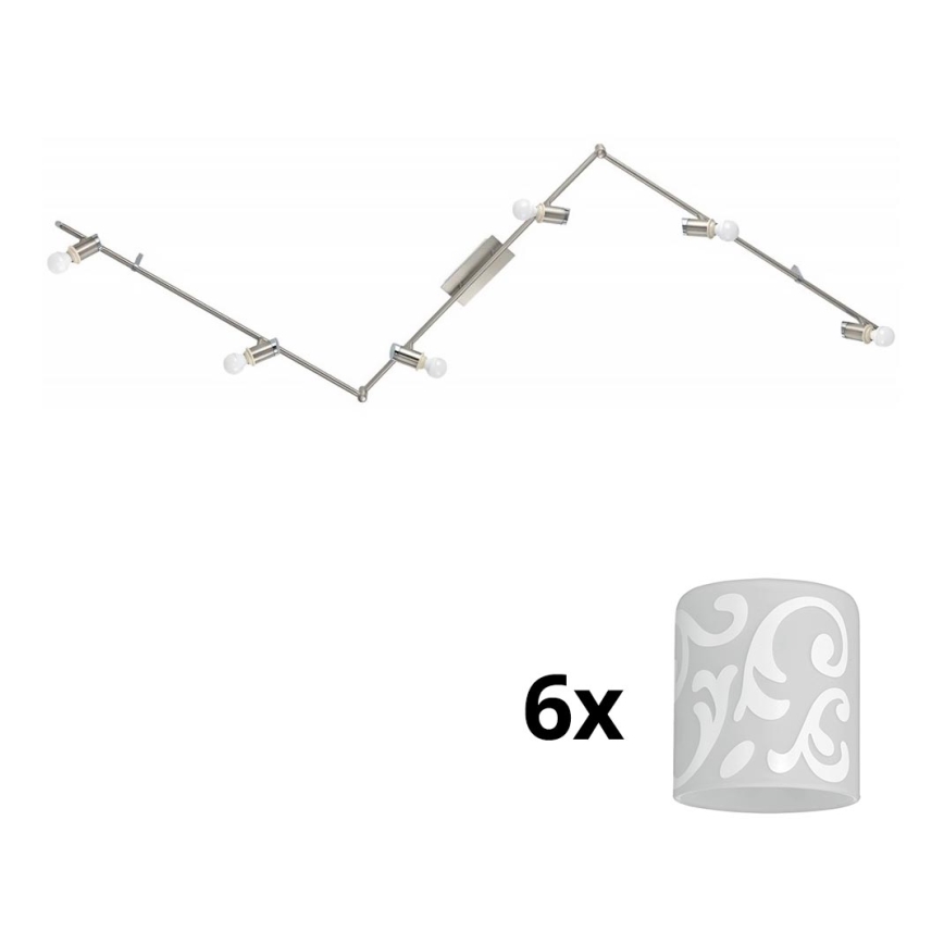 Eglo - LED spot MY CHOICE 6xE14/4W/230V mat chroom/wit